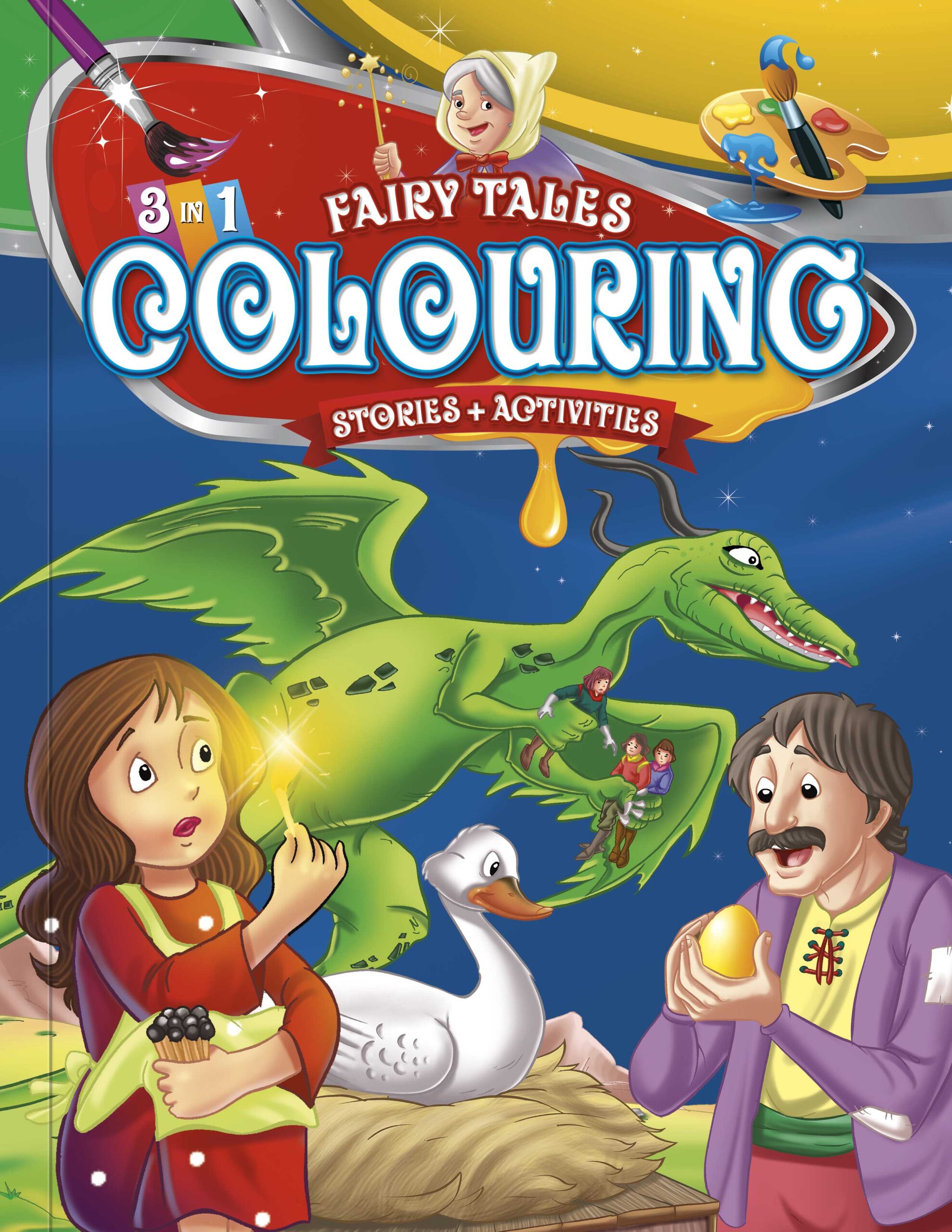 3 in 1 Fairy Tale Colouring Book - 18